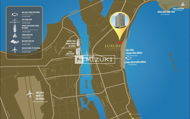 Vị trí Luxury Apartment Đà Nẵng